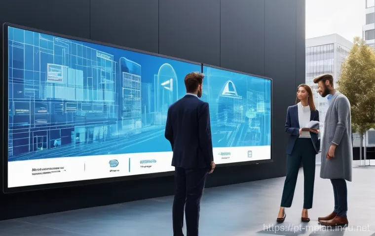 미디어 플래너와 광고 기술 플랫폼 - **Prompt 2: Dynamic Ad Tech Ecosystem**
    "An abstract, high-tech representation of an Ad Tech pla...